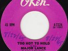 NORTHERN SOUL 45 RPM- MAJOR LANCE on OKEH RECORDS