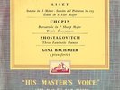 HMV CLP 1057 Liszt/Chopin/Shostakovitch: Gina Bachauer