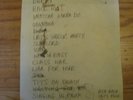 Original Vintage D.O.A. Set List 1981 kbd punk hardcore