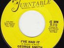NORTHERNS SOUL 45 RPM - GEORGE SMITH on TURNTABLE