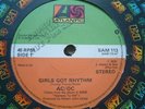 AC/DC girls got rhythm UK 1979 ATLANTIC PROMO 45 MINT##