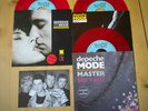 Depeche Mode 3mal rot Vinyl Singles + Autogrammkarte