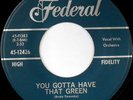 rare Soul R&B 45 LULA REED you gotta have that green