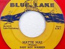 Org Baby Boy Warren Rare Blue Lake Blues 45 Red Vinyl