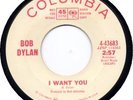 BOB DYLAN PROMO COLUMBIA 45-I WANT YOU -CLASSIC ROCK M-