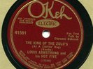 Okeh 41581 LOUIS ARMSTRONG HOT 5 King Of The Zulu's N-