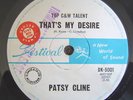PATSY CLINE  AUS  SAMPLE PROMO ROCKABILLY 45  MY DESIRE