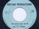 REV. O.C. TOLBERT on ROLYAK**RARE Northern Soul