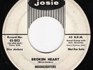 Rockabilly 45 MOONLIGHTERS Broken Heart on Josie