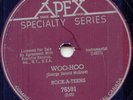 THE ROCK A TEENS - WOO WOO - RARE 78 RPM 1959 CANADA