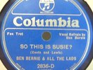 10) 78rpm BEN BERNIE and LADS BLUE WAX COLUMBIA 2836-D