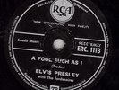 ELVIS PRESLEY A FOOL SUCH AS I IRISH EIRE RCA 78 RARE