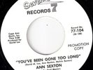 Ann Sexton You've Been Gone Too Long 77  Listen
