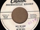 45 FIVE KEYS She’s The Most WLP DOO WOP Group Jive
