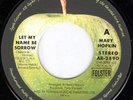 MARY HOPKIN Let My Name Be Sorrow APPLE 45 & PS Japan