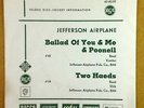 JEFFERSON AIRPLANE Ballad Of You & Me German WLP Muster