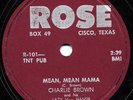 Rare Rockabilly 78 - Charlie Brown- Mean Mean Mama - M-