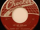 SONNY BOY WILLIAMSON 45 CHECKER BLUES 56 LET ME EXPLAIN