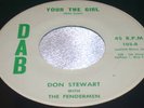 Garage Rocker 45 Don Stewart & Fendermen on Dab Th Girl