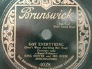 42) 78 rpm KING OLIVER DIXIE SYNCOPATORS BRUNSWICK 4028