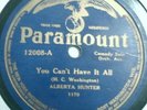 30)   78 RPM  ALBERTA HUNTER   PARAMOUNT 12008