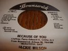 HEAR Soul 45 JACKIE WILSON Because of You (stereo) on