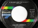 rare Soul Funk 45 CALVIN ARNOLD if she don't want you
