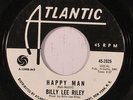 BILLY LEE RILEY: Happy Man / Sittin & Waitin' 45 (dj, close to M-) Soul