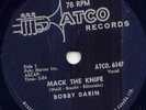 BOBBY DARIN - MACK THE KNIFE -RARE 78 RPM  -1959 ATCO