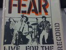 FEAR live for the record LP 1986 SNL punk KBD uxa void