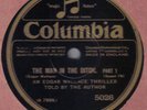 EDGAR WALLACE - The Man In The Ditch 78 rpm disc (A++)