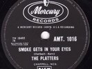 1959 UK No 1 THE PLATTERS 78 SMOKE GETS IN YOUR EYES E-