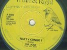 LIONS NATTY CONGO I ORIGINAL TRUTH & RIGHT UK 45 CLIP