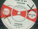 UNIQUES - GIRL OF MY DREAMS - ORIG ISLAND UK 45 CLIP