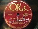 HOCIEL THOMAS OKEH 8289 - LOUIS ARMSTRONG AUTOGRAPH