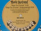 Rare Disco Plastic Bertrand Stop Ou Encore 12