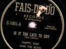 rare cajun country 78 HAPPY, DOC, & THE BOYS FAIS-DO-DO