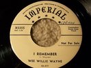 Doowop R&B 45 Wee Willie Wayne I Remember Imperial WLP