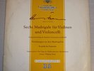 DGG 6 MADRIGALS f. VIOLIN & CELLO FORTNER TIBOR VARGA