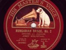 78rpm HMV: Josef Wolfsthal / Arnold Földesy: Brahms