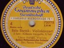 3xOrig. 78rpm DGG Tulips: Tibor Varga: Bartok Violinkon