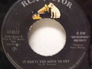 NORTHERN H.B. BARNUM IT HURTS TOO MUCH TO CRY RCA 8112