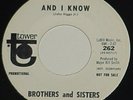 BROTHERS & SISTERS 45 PROMO AND I KNOW/I CALL YOUR NAME