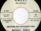 rare Soul 45 BEVERLY NOBLE on RALLY Listen