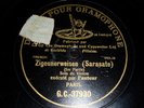 VIOLIN 78 rpm RECORD G&T PABLO DE SARASATE Zigeunerweis