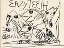 Captain Beefheart EASY TEETH Don Van Vliet ART 45 MINT-