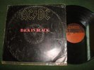 AC/DC BACK IN BLACK yellow & red letter RARE PRESSING