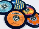 5 NORTHERN SOUL Vinyl Record Label coasters. Popsters