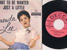 Brenda Lee - I Want To Be Wanted (1960) Decca 31149  PS