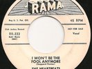 THE HEARTBEATS I won't be the fool rare doo wop 45 hear